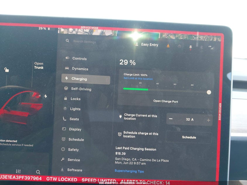 TESLA MODEL 3 2023 VIN 5YJ3E1EA3PF397964