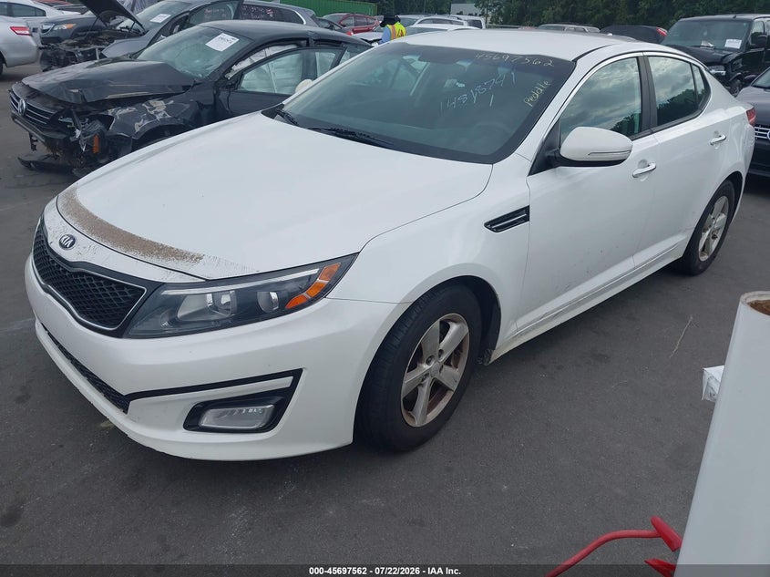 Vin: knagm4a75f5557047, lot: 46196190, kia optima lx 20152