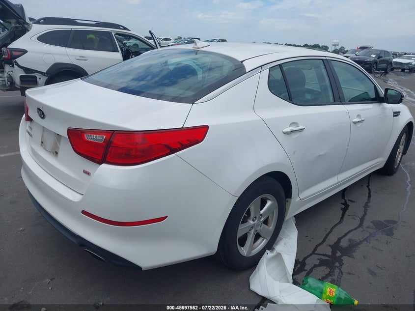 Vin: knagm4a75f5557047, lot: 46196190, kia optima lx 20154