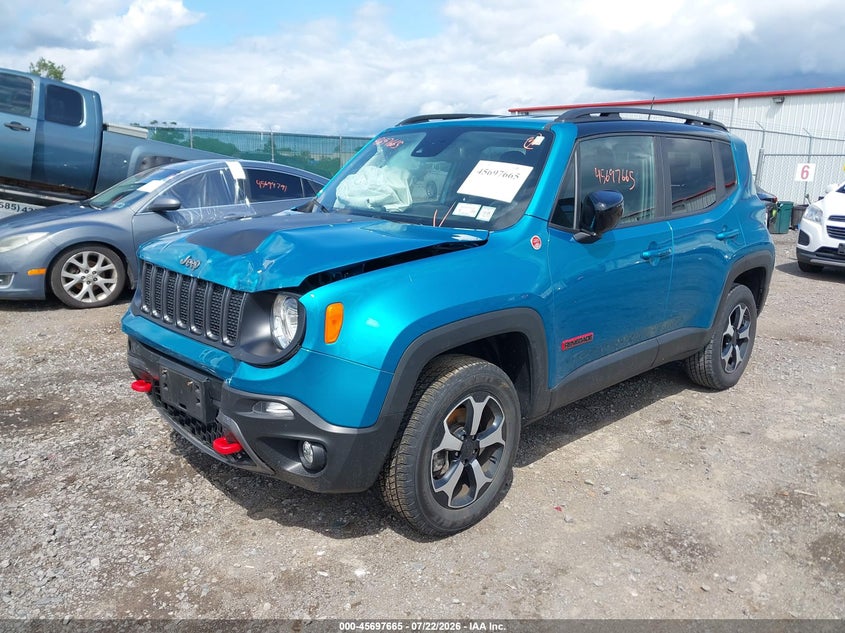 Vin: zacnjdc1xnpn72500, lot: 46196293, jeep renegade trailhawk 4x4 20222