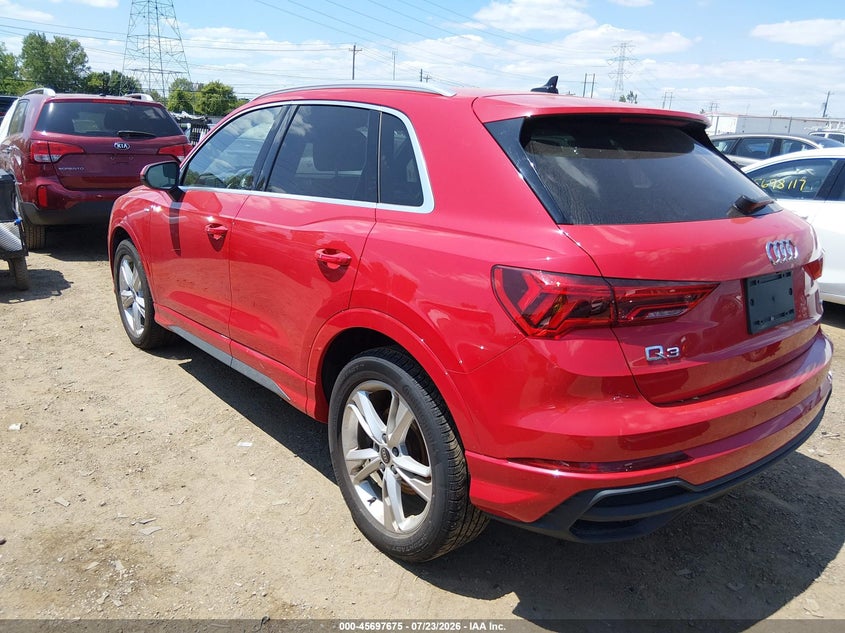 Vin: wa1decf36r1107576, lot: 46196303, audi q3 premium 45 tfsi s line quattro tiptronic 20243