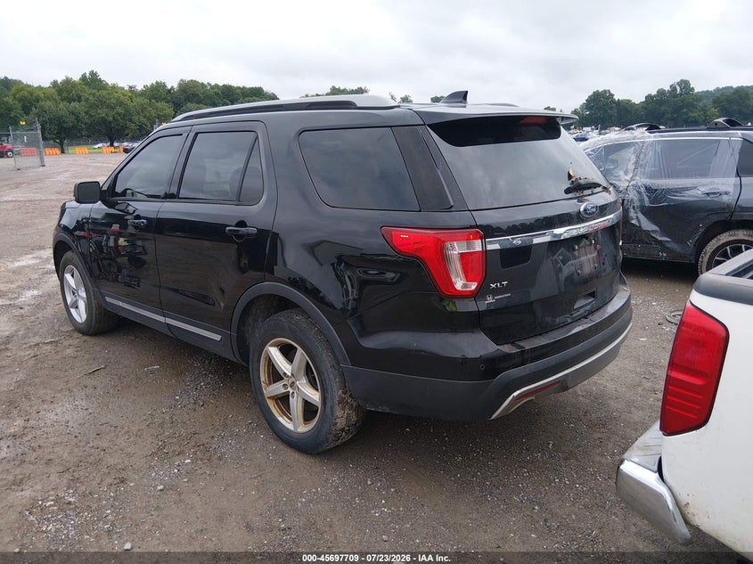 Vin: 1fm5k8d87hgd18288, lot: 46196337, ford explorer xlt 20173