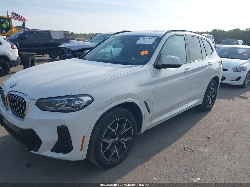 Vin: wbx57dp06nn176191, lot: 46196441, bmw x3 xdrive30i 20222
