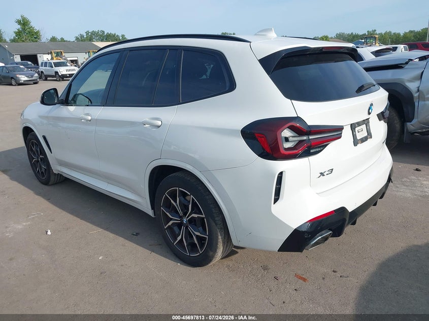 Vin: wbx57dp06nn176191, lot: 46196441, bmw x3 xdrive30i 20223