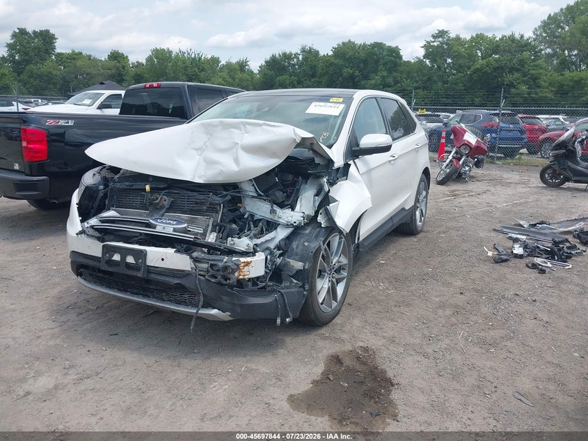 Vin: 2fmpk4k85fbb40762, lot: 46196473, ford edge titanium 20152