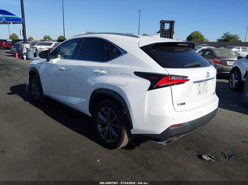 Vin: jtjyarbz3f2017837, lot: 46196615, lexus nx 200t f sport 20153