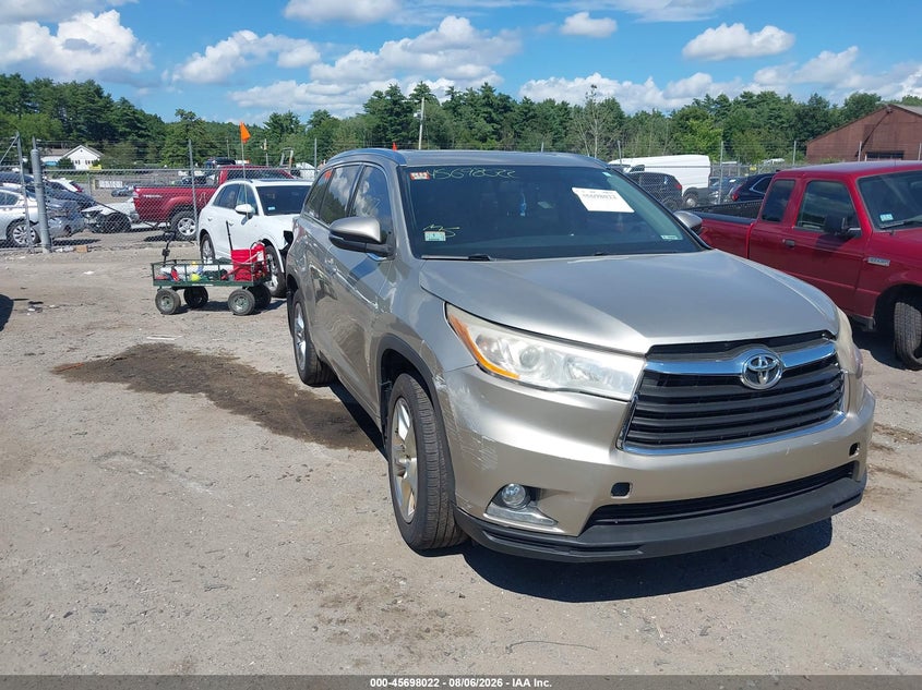 Vin: 5tddkrfh5es040043, lot: 46196650, toyota highlander limited v6 20141