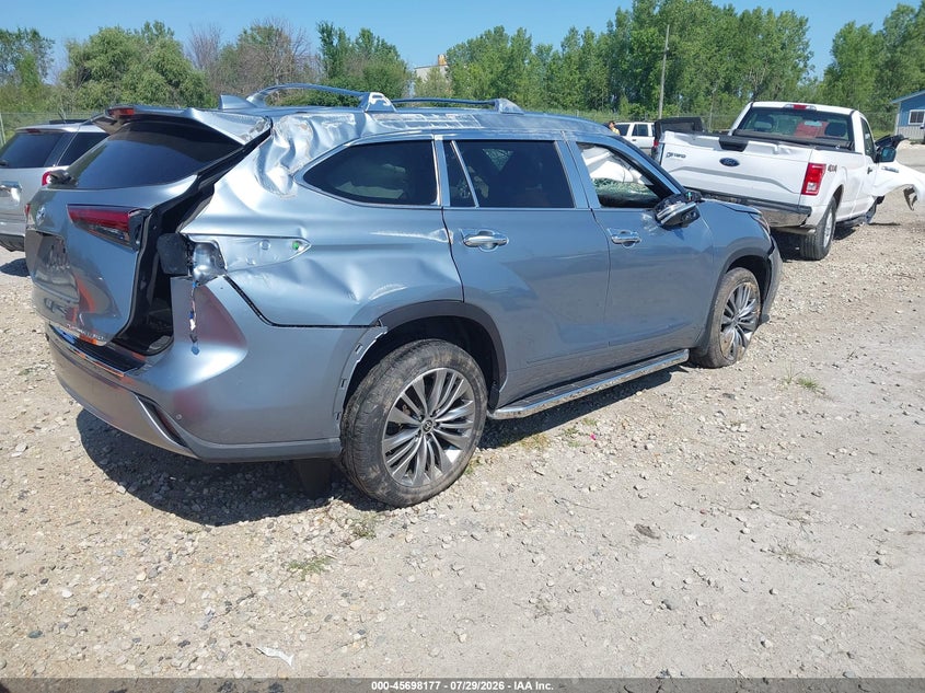Vin: 5tdfzrbh4ls005128, lot: 46196805, toyota highlander platinum 20204