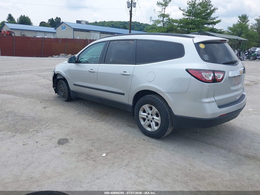 Vin: 1gnkrfed7gj345213, lot: 46196878, chevrolet traverse ls 20163