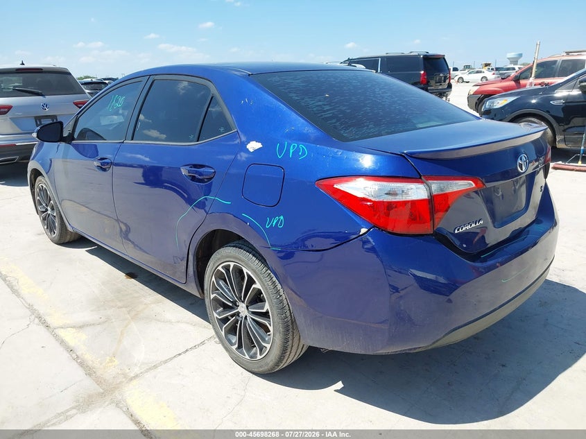 Vin: 5yfburhe3ep064130, lot: 46196896, toyota corolla s plus 20143
