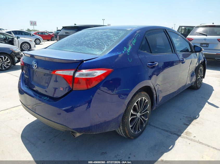 Vin: 5yfburhe3ep064130, lot: 46196896, toyota corolla s plus 20144