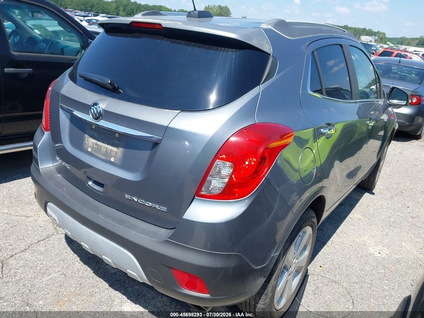 Vin: kl4cjcsbxfb142275, lot: 46196921, buick encore leather 20154