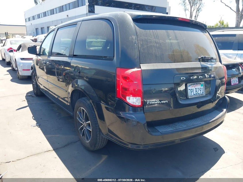 Vin: 2c4rdgbg0gr162709, lot: 46196940, dodge grand caravan se plus 20163