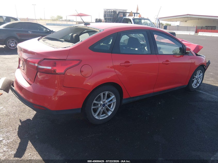 Vin: 1fadp3f26fl282794, lot: 46197057, ford focus se 20154
