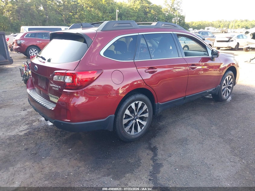 Vin: 4s4bsancxh3287946, lot: 46197151, subaru outback 2.5i limited 20174
