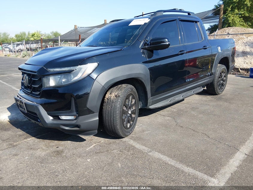 Vin: 5fpyk3f8xnb011020, lot: 46197268, honda ridgeline black edition 20222