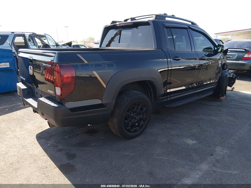 Vin: 5fpyk3f8xnb011020, lot: 46197268, honda ridgeline black edition 20224