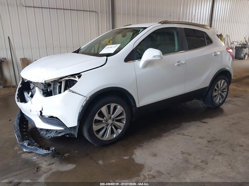 Vin: kl4cjasb7hb229574, lot: 46197357, buick encore preferred 20172