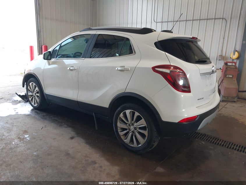 Vin: kl4cjasb7hb229574, lot: 46197357, buick encore preferred 20173