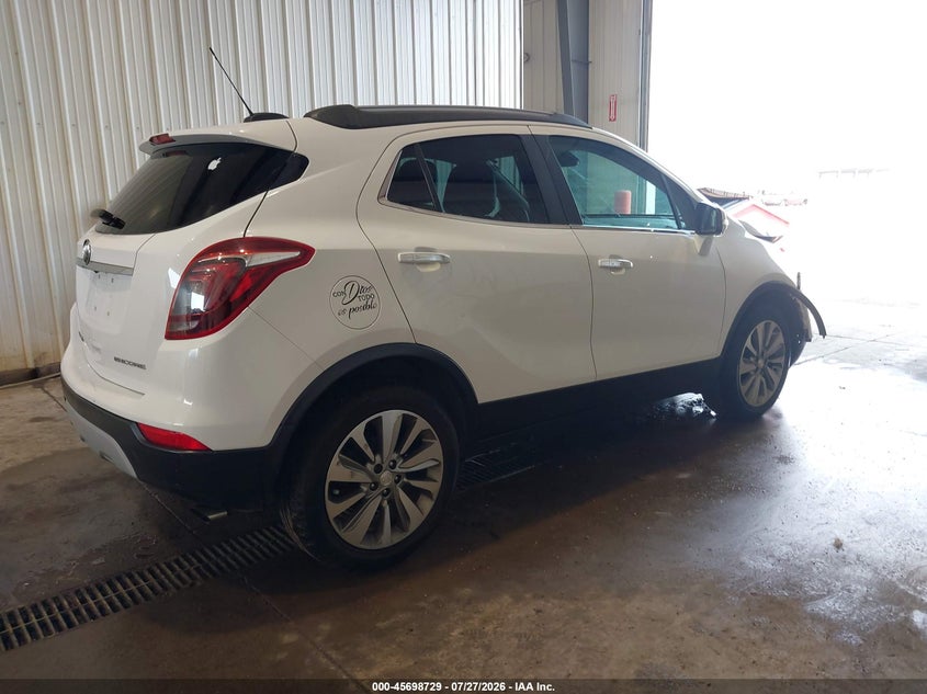 Vin: kl4cjasb7hb229574, lot: 46197357, buick encore preferred 20174