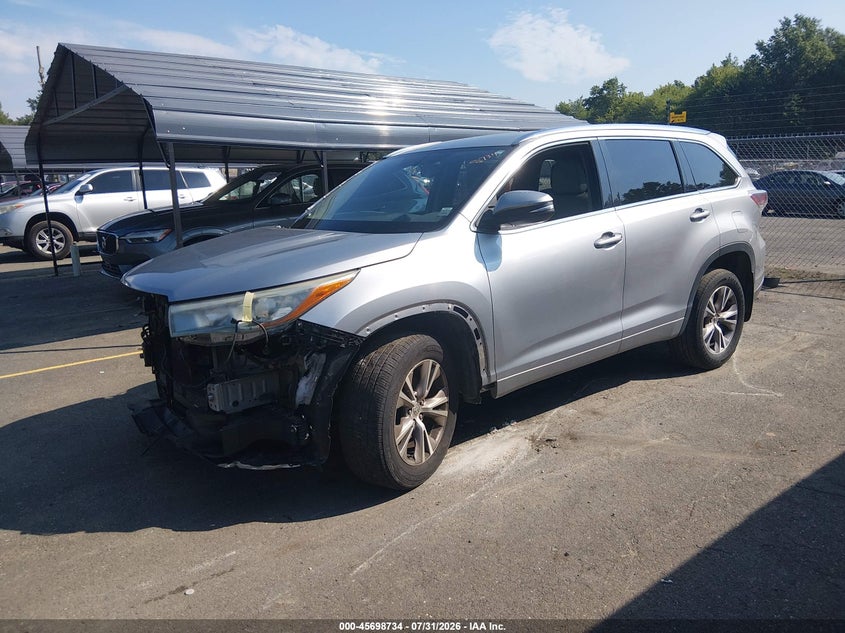 Vin: 5tdjkrfh2fs153291, lot: 46197362, toyota highlander xle v6 20152