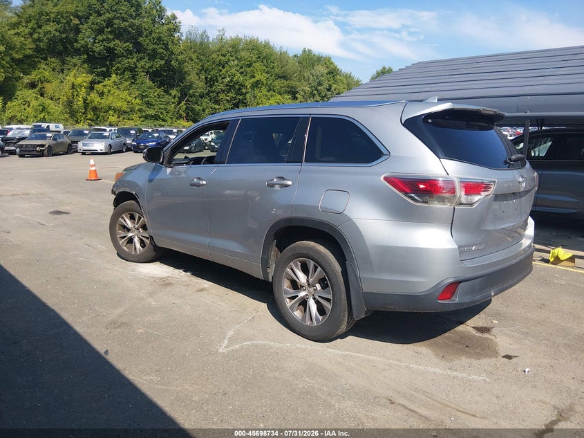 Vin: 5tdjkrfh2fs153291, lot: 46197362, toyota highlander xle v6 20153