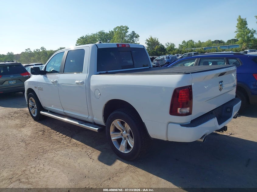 Vin: 1c6rr7mt6hs599486, lot: 46197394, ram 1500 sport  4x4 5'7 box 20173
