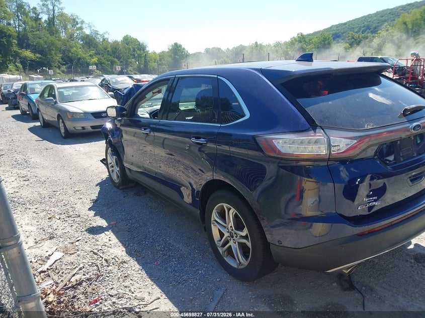 Vin: 2fmpk4k8xgbb93071, lot: 46197455, ford edge titanium 20163