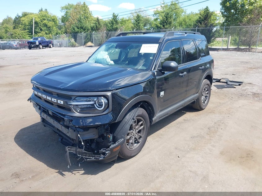 Vin: 3fmcr9b62prd95975, lot: 46197566, ford bronco sport big bend 20232