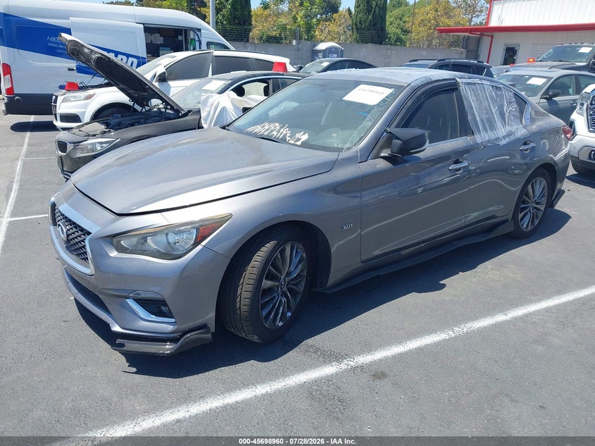 Vin: jn1ev7apxjm591463, lot: 46197588, infiniti q50 3.0t luxe 20182
