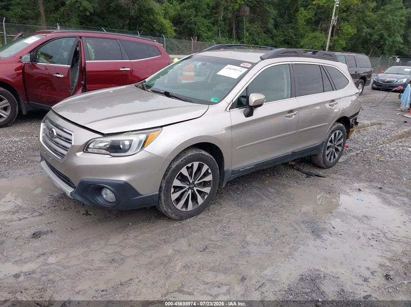 Vin: 4s4bsbjc6f3266925, lot: 46197602, subaru outback 2.5i limited 20152