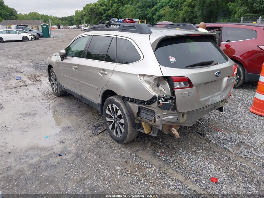 Vin: 4s4bsbjc6f3266925, lot: 46197602, subaru outback 2.5i limited 20153