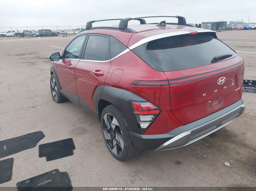 Vin: km8heca30ru165241, lot: 46197747, hyundai kona limited 20243