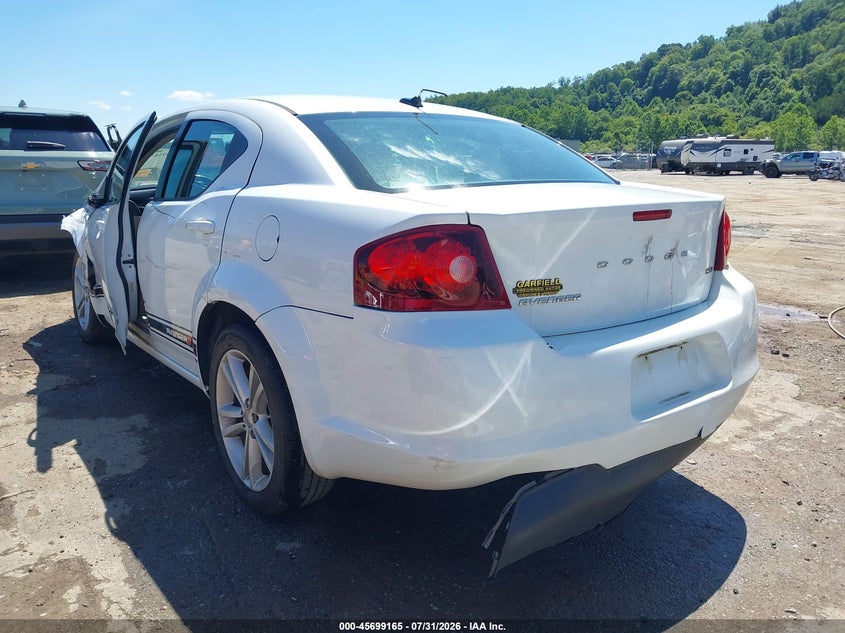 Vin: 1c3cdzcb0dn746240, lot: 46197793, dodge avenger sxt 20133