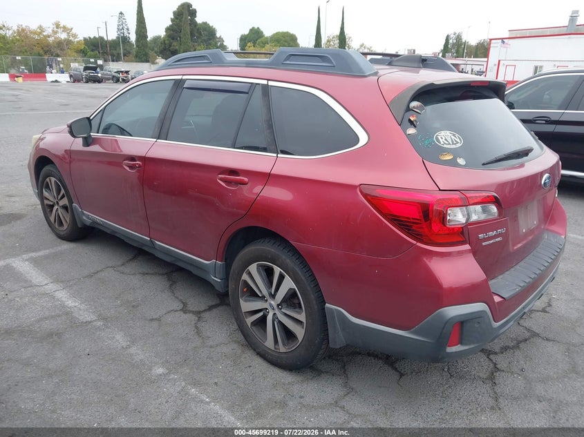 Vin: 4s4bsanc5j3318543, lot: 46197847, subaru outback 2.5i limited 20183