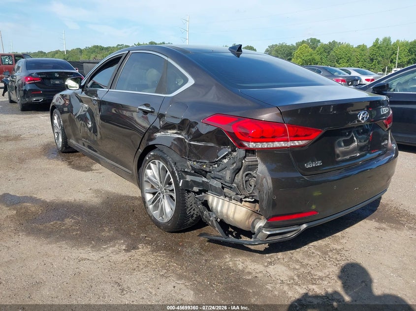 Vin: kmhgn4je3fu061146, lot: 46197988, hyundai genesis 3.8 20153