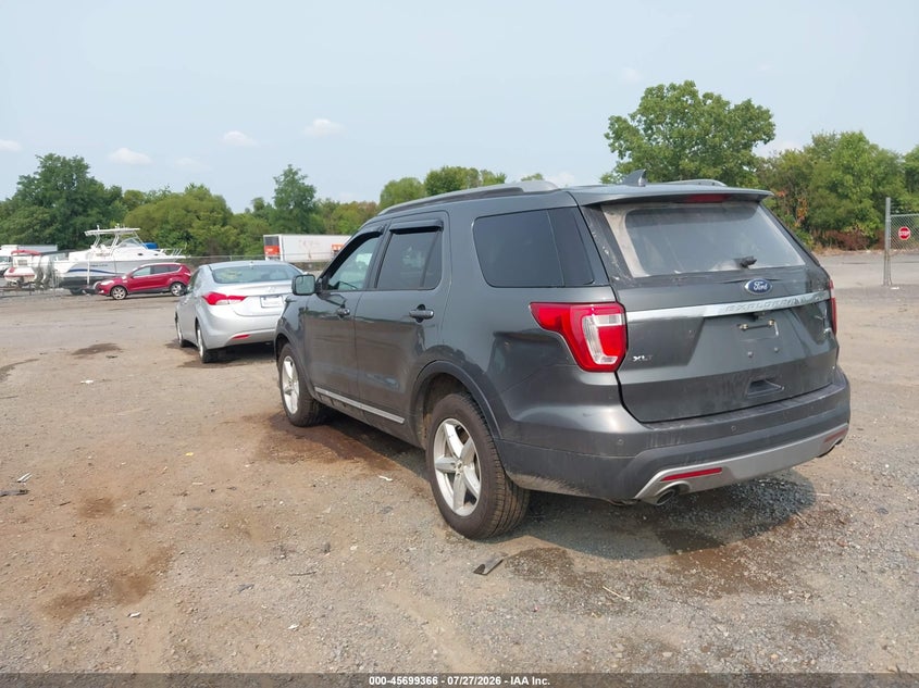 Vin: 1fm5k8d89hga66530, lot: 46197994, ford explorer xlt 20173