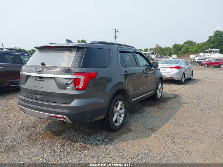 Vin: 1fm5k8d89hga66530, lot: 46197994, ford explorer xlt 20174