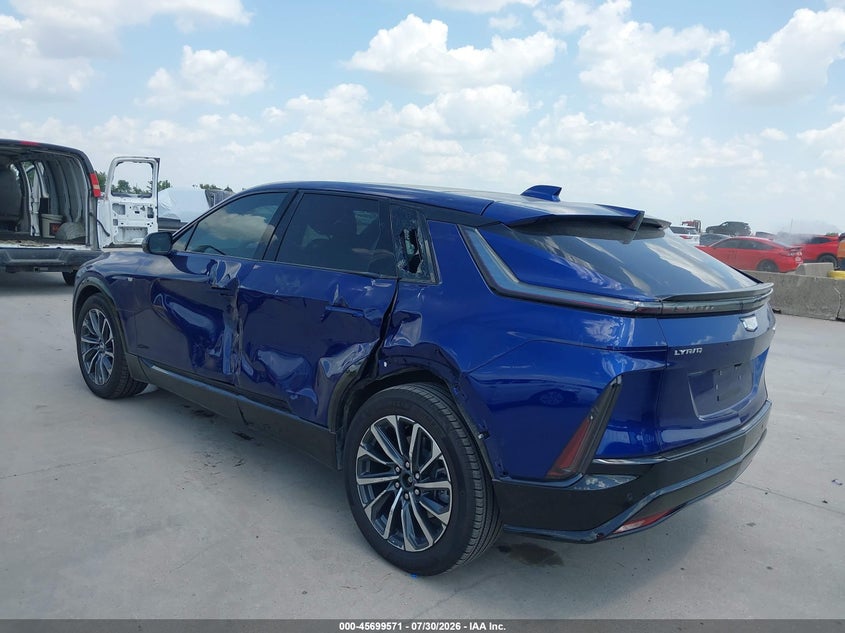 Vin: 1gykpurk5sz309715, lot: 46198199, cadillac lyriq sport 1 rwd 20253