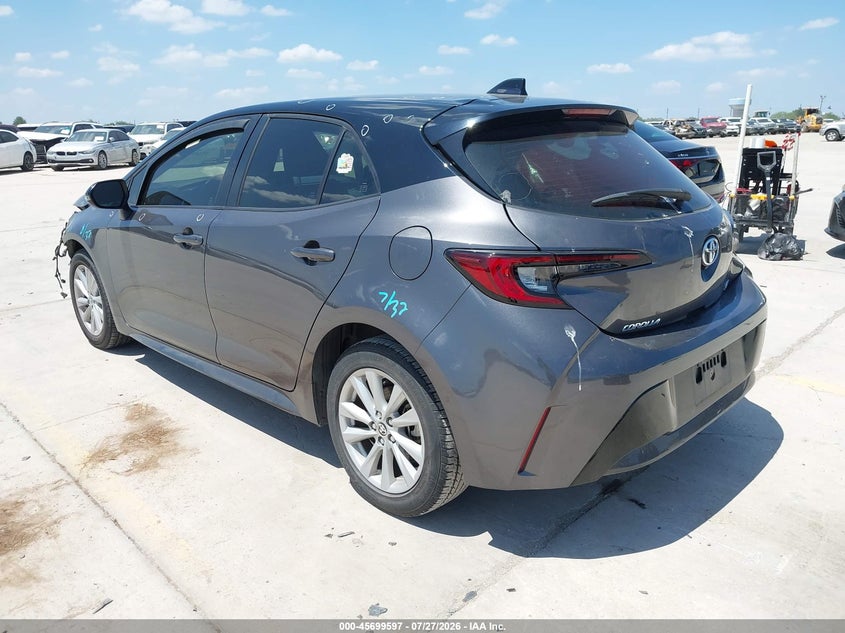Vin: jtnd4mbe6p3208099, lot: 46198225, toyota corolla se 20233
