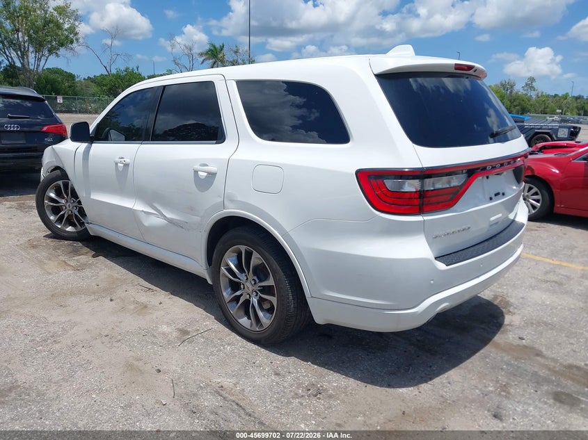 Vin: 1c4rdhdg1kc827010, lot: 46198330, dodge durango gt rwd 20193