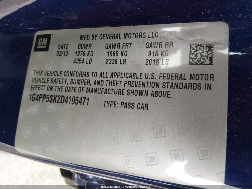 2013 BUICK VERANO · Фото 9