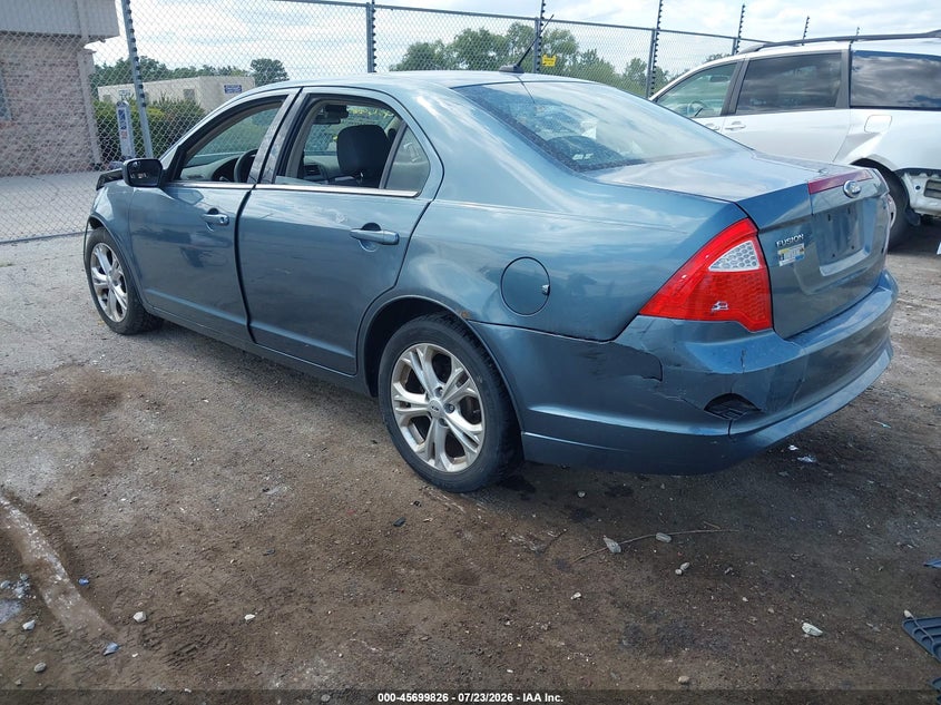 Vin: 3fahp0ha8cr446774, lot: 46198454, ford fusion se 20123