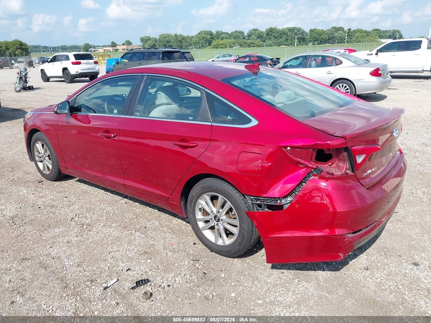 Vin: 5npe24af4fh128389, lot: 46198481, hyundai sonata se 20153