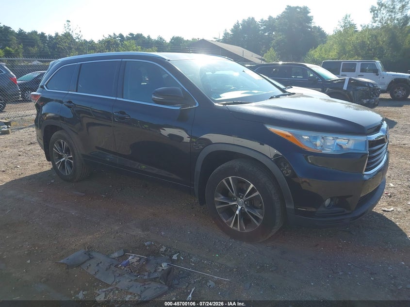 Vin: 5tdjkrfh6gs232481, lot: 46198735, toyota highlander xle v6 2016 img_1