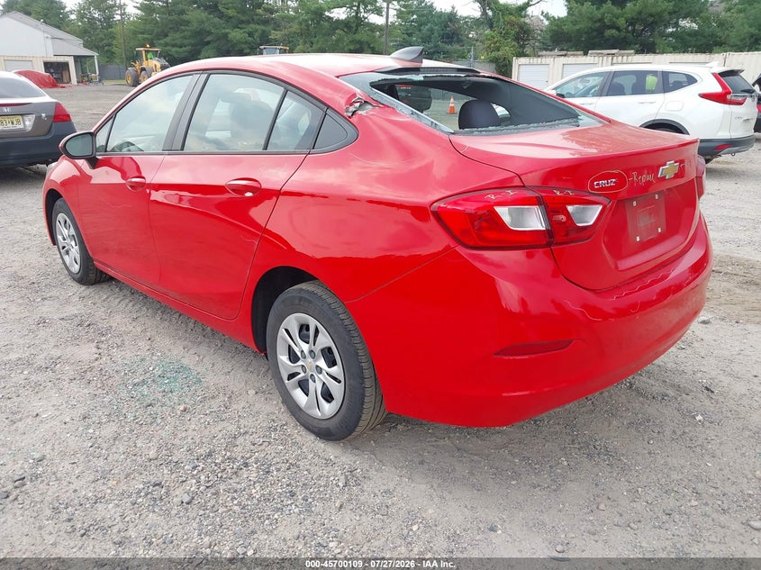 Vin: 1g1bc5sm3k7125896, lot: 46198737, chevrolet cruze ls 20193