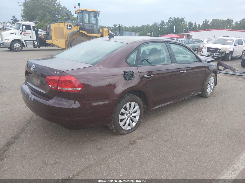 Vin: 1vwat7a34ec075784, lot: 46198814, volkswagen passat 1.8t wolfsburg edition 20144