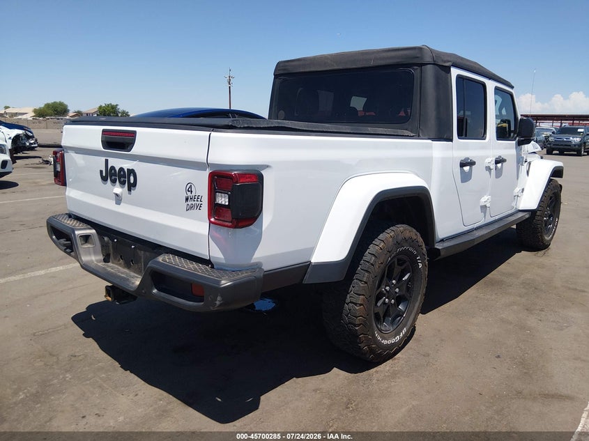 Vin: 1c6hjtag8ml514929, lot: 46198913, jeep gladiator willys 4x4 20214