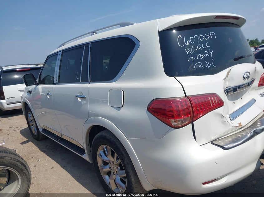 Vin: jn8az2nf8d9531519, lot: 46198941, infiniti qx56 20133