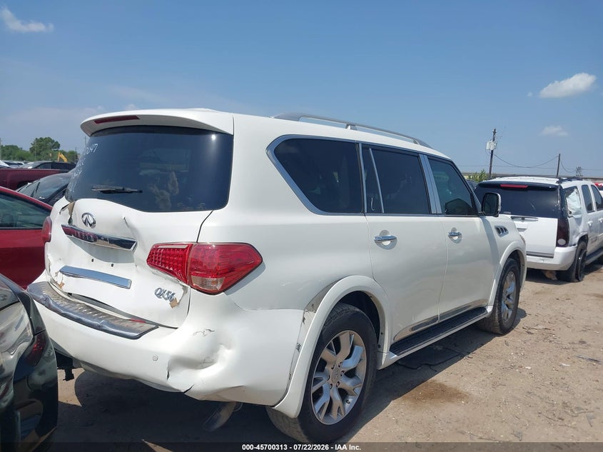 Vin: jn8az2nf8d9531519, lot: 46198941, infiniti qx56 20134